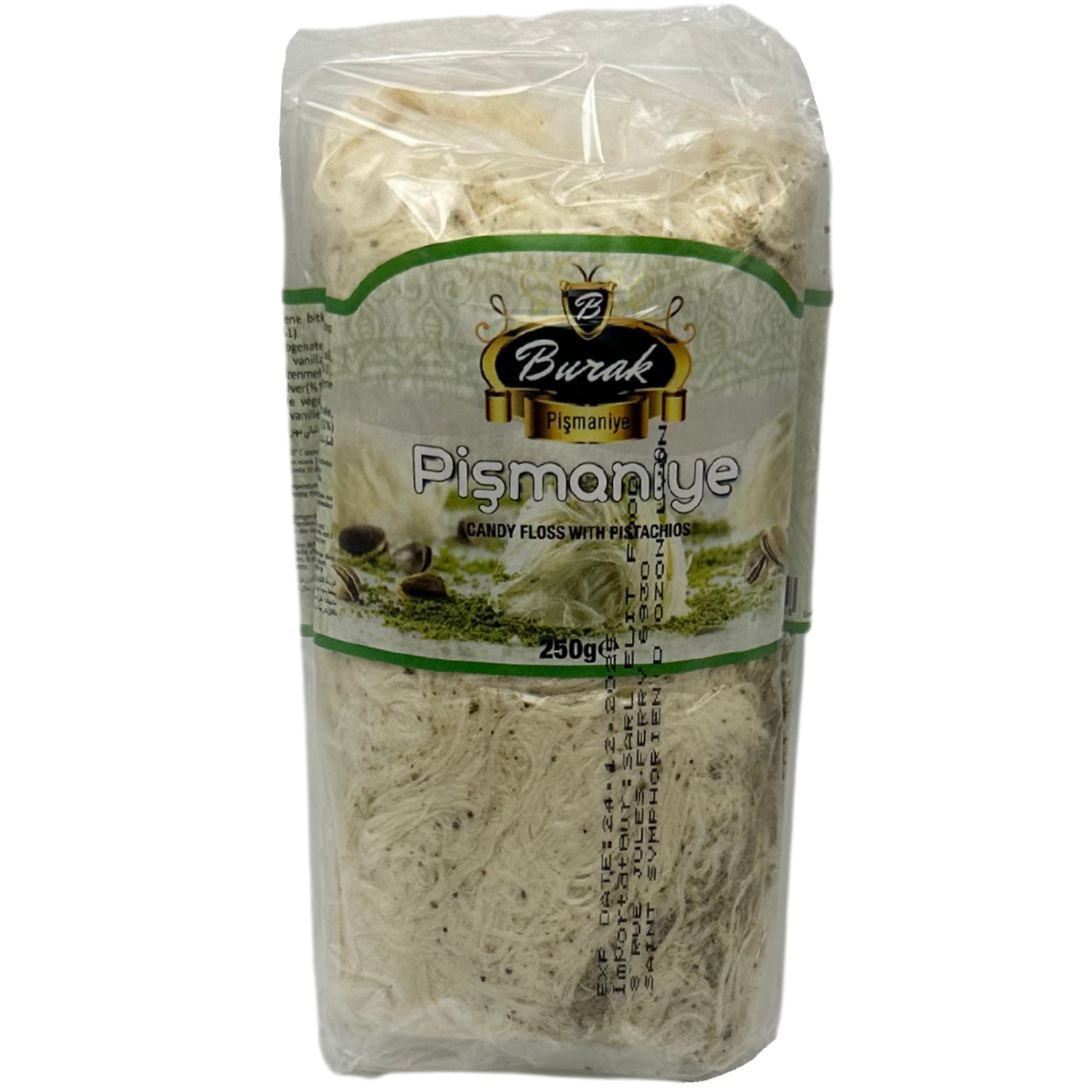 Pismaniye roulée à la pistache 250g, Burak 250,0 g
