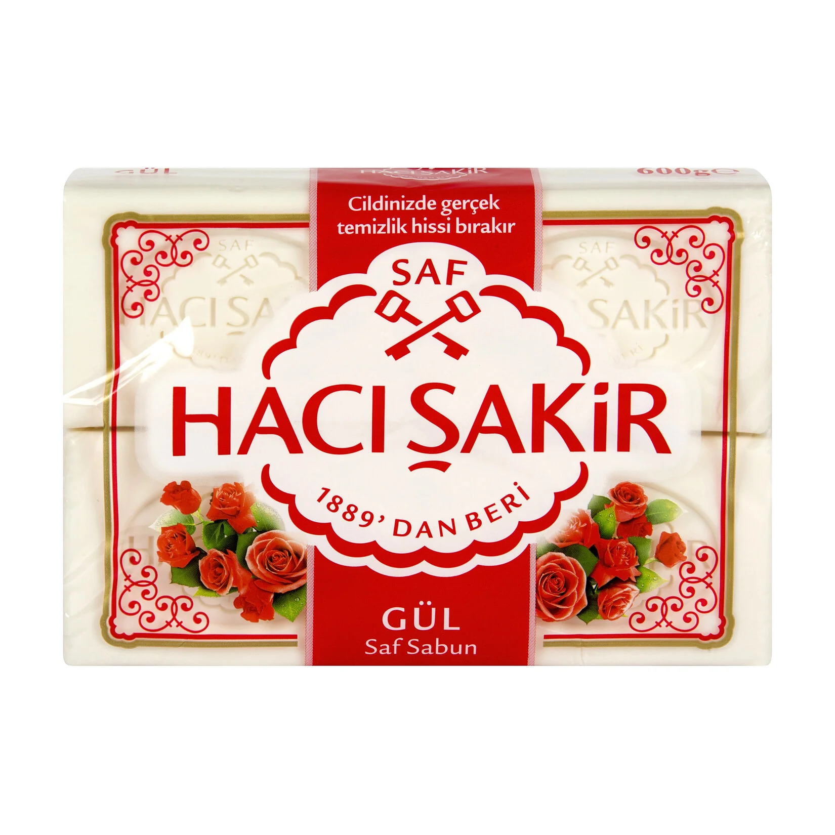 Savon solide à la Rose 4x150g, Hacı Sakir 4,0 unité