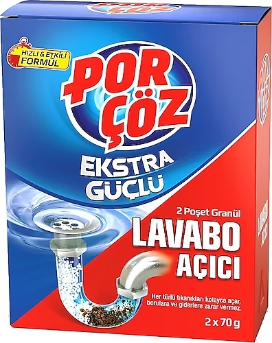 Déboucheur de lavabo en granulés 140g, Porcoz 140,0 g