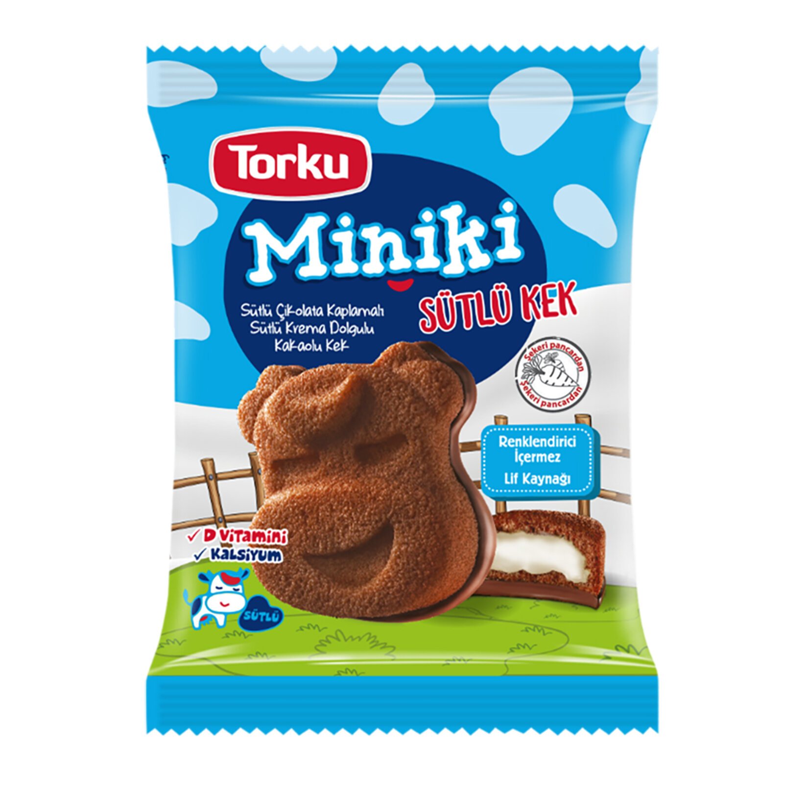 Gâteau moelleux fourré au lait Miniki 40g, Torku 40,0 g